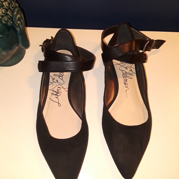 Libby Edelman Ryan Ankle Ballerina Flats - Picture 2 of 2